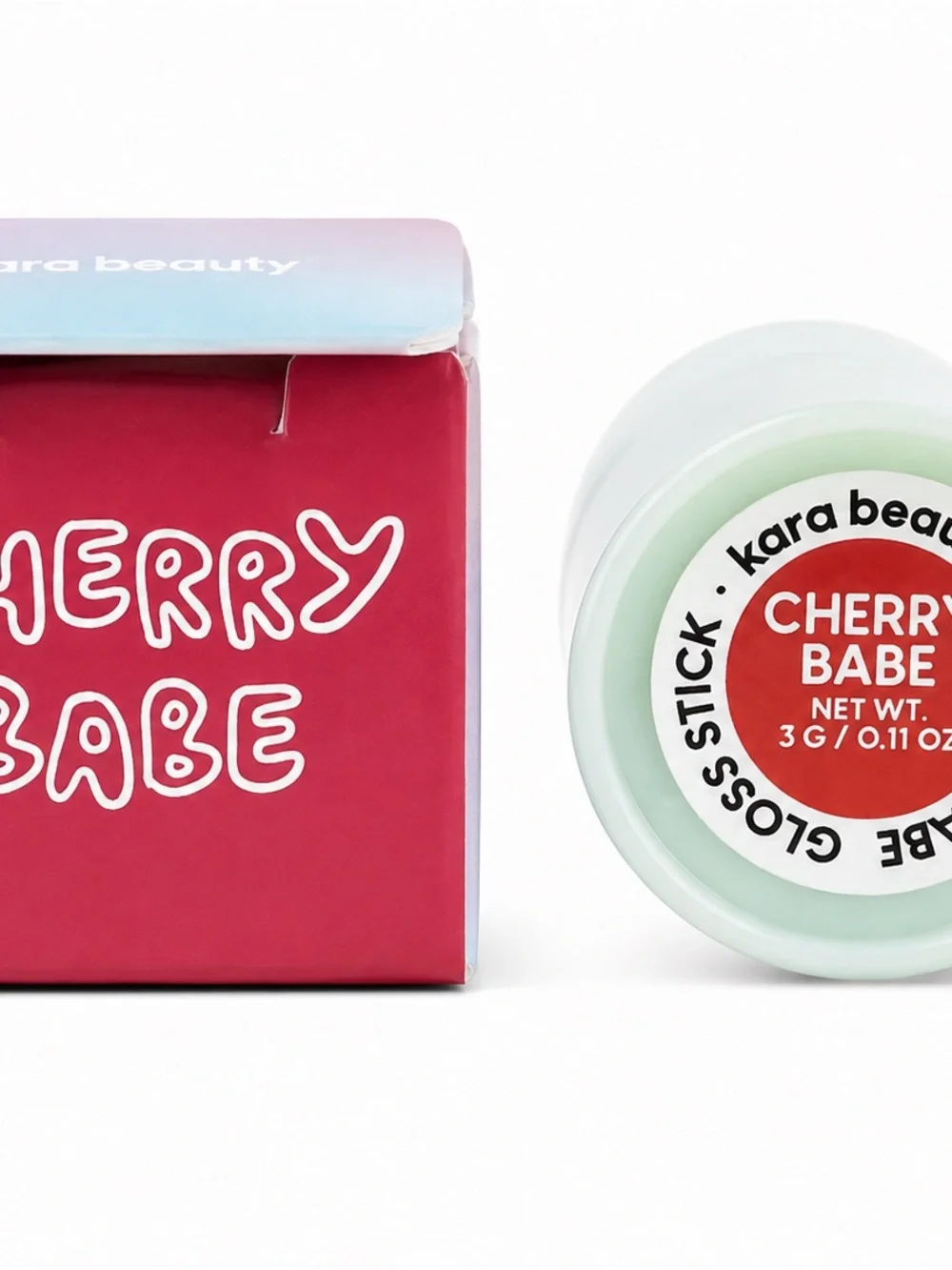Kara Beauty Bubble Babe Juicy Gloss Stick Cherry Babe Hydrating Lip Balm NWT